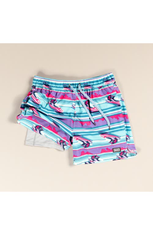 SAXX SAXX OH BUOY STRIPE 2-IN-1 HYBRID SHORTS