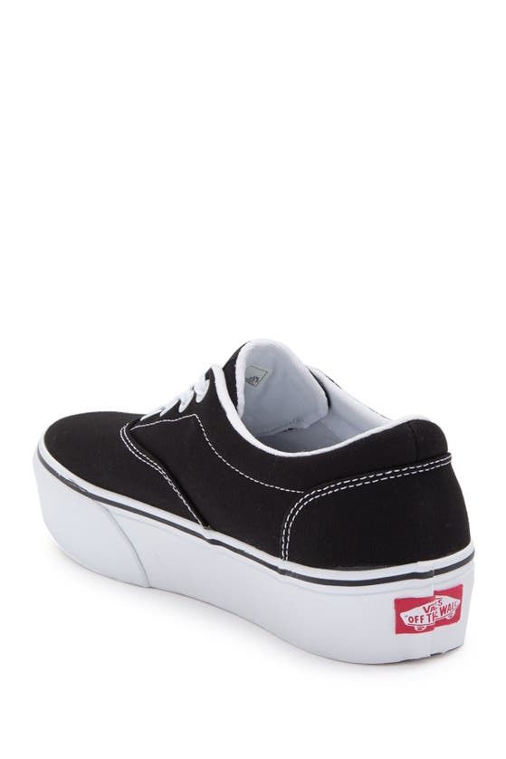 Shop Vans Doheny Platform Sneaker In Canvas Black