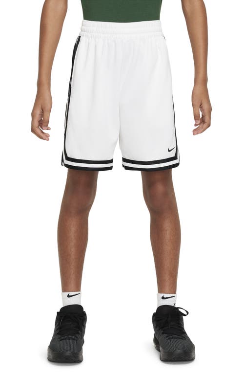 Nike Kids' Dri-fit Dna Athletic Shorts In White/black