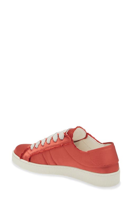 Shop Pedro Garcia Persy Satin Sneaker In Rubine Satin