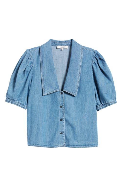 Shop Frame Denim Sailor Button-up Shirt In Starlet