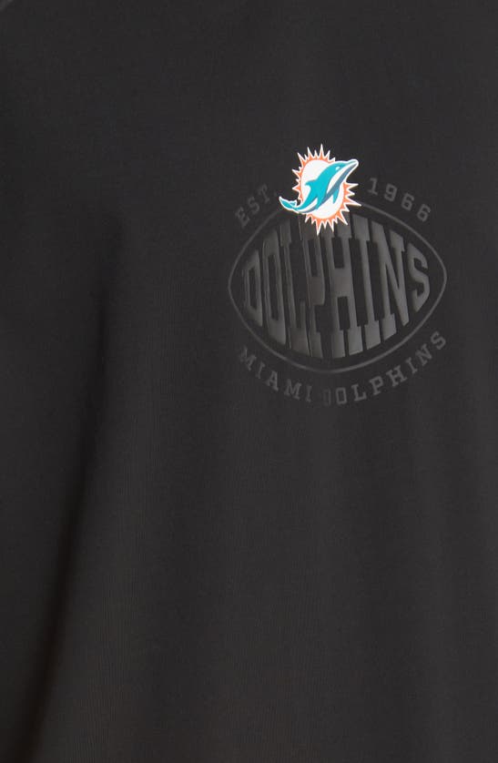 Shop Hugo Boss X Nfl Tackle Graphic T-shirt In Miami Dolphins Black