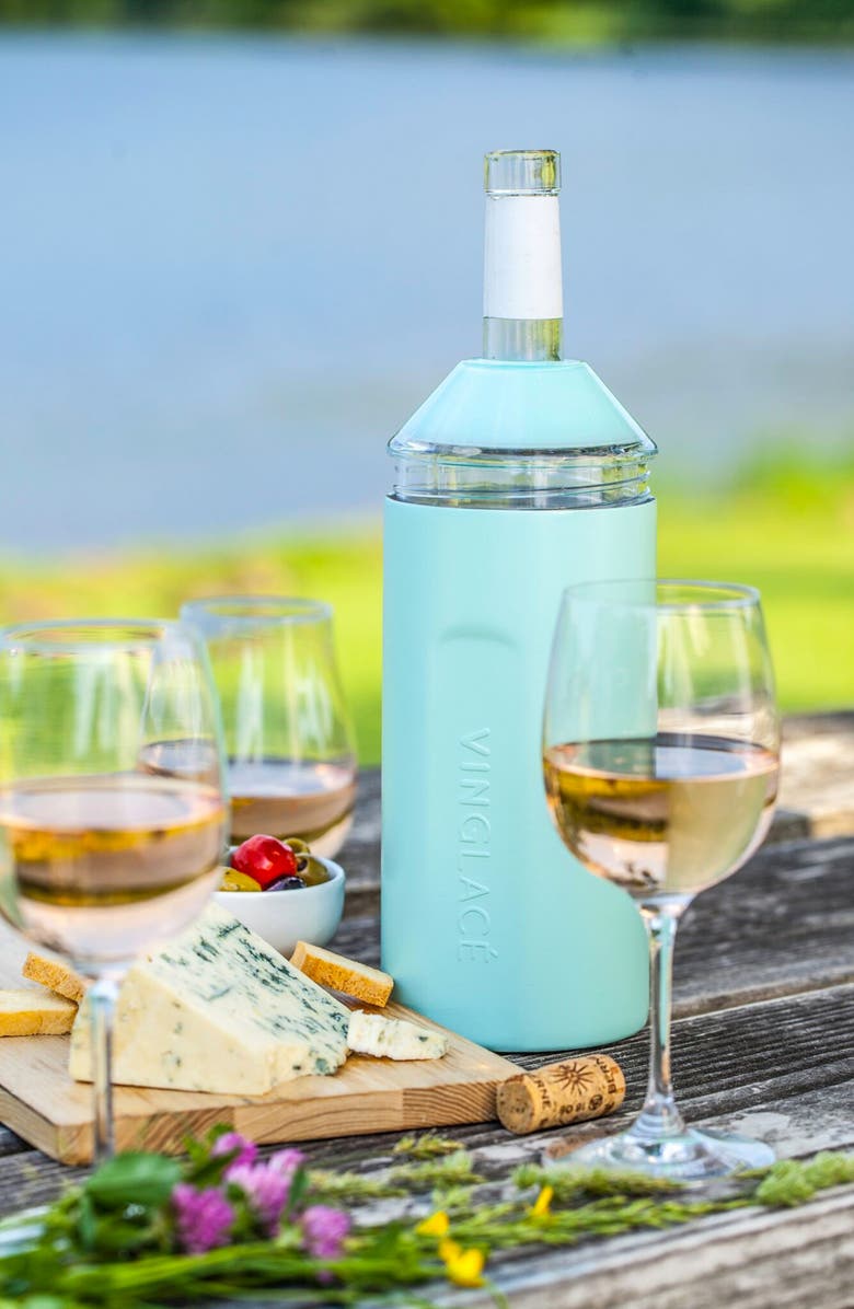 VINGLACÉ Wine Chiller, Main, color, SEA GLASS
