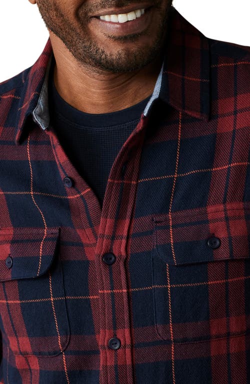 Shop The Normal Brand Mountain Regular Fit Flannel Button-up Shirt In Garnet Plaid