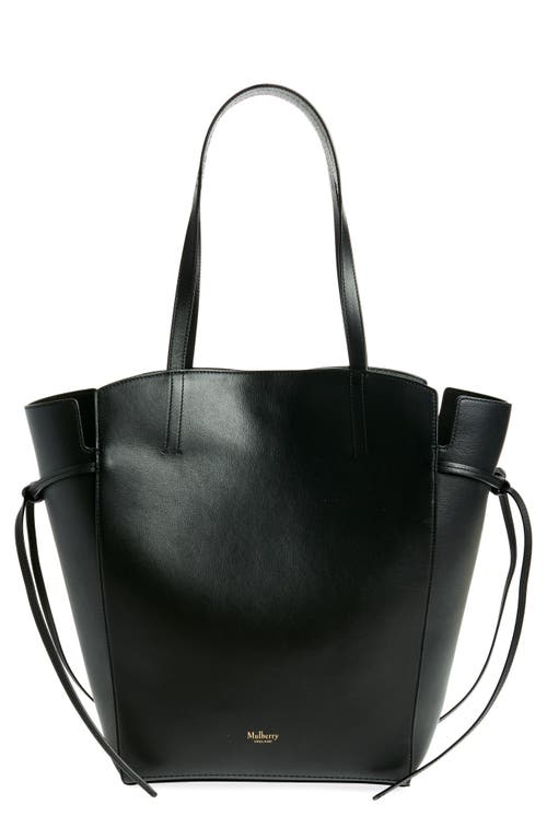 Mulberry Clovelly Calfskin Leather Tote in Black/Black 