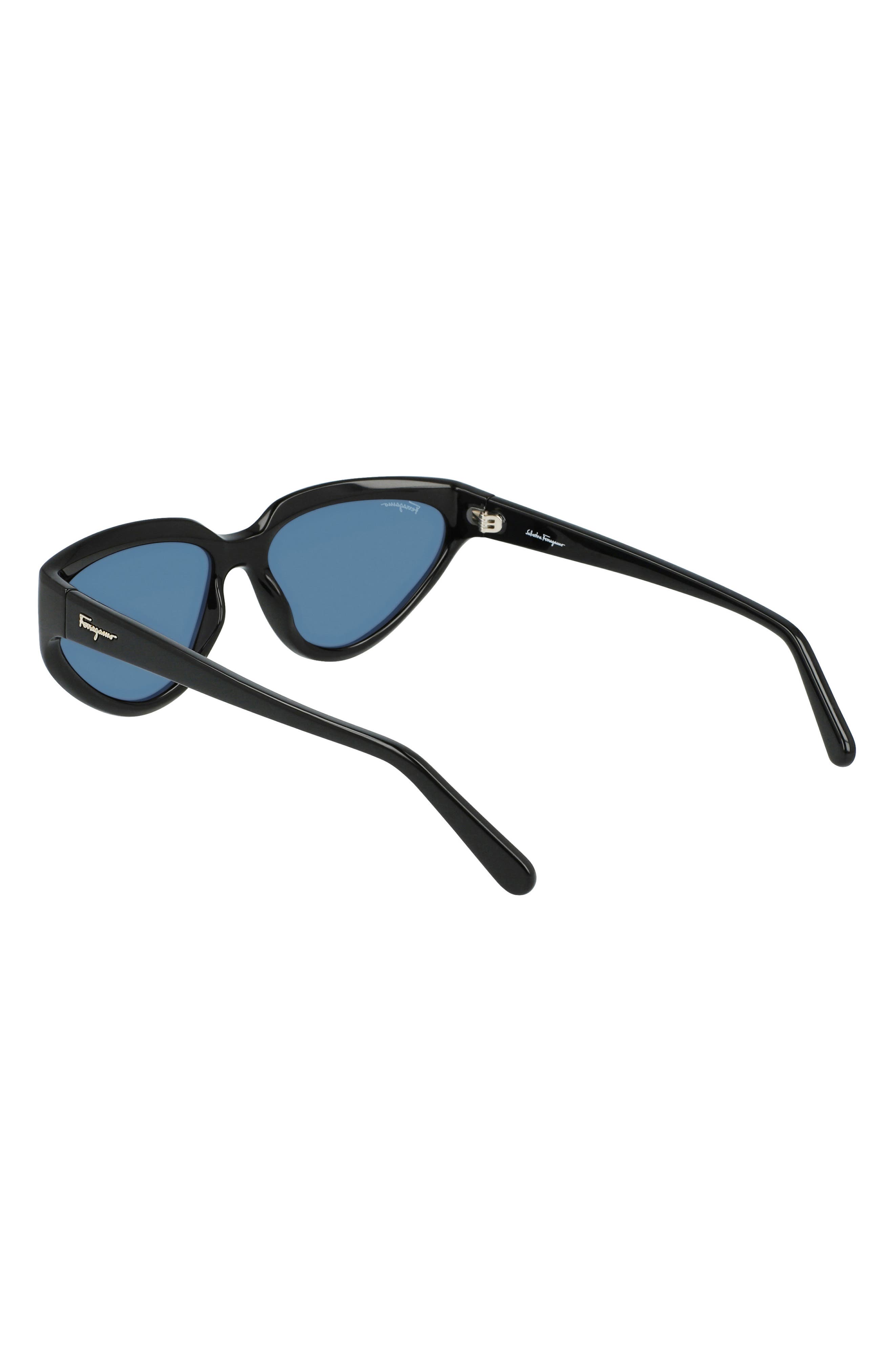 salvatore ferragamo modified cat eye sunglasses