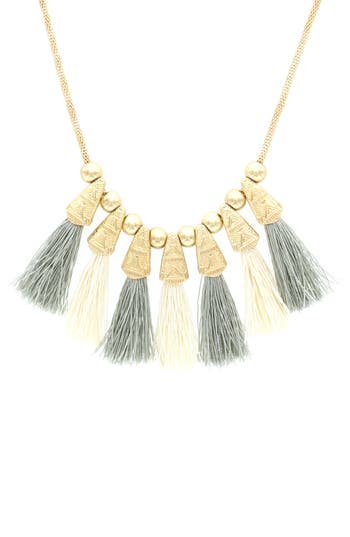 Olivia Welles Zeena Tassel Necklace In Gold