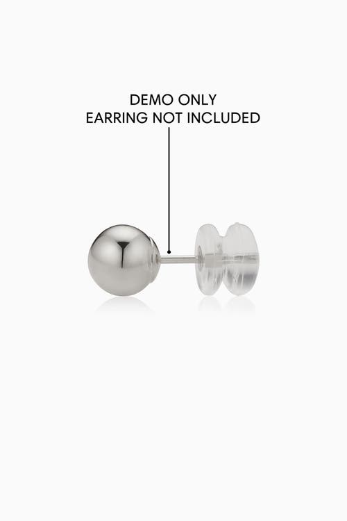 Oradina 14k Gold Hold Me Tight Silicone Earring Backs In White - 1 Pair