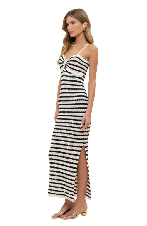 Shop Blu Pepper Stripe Knit Maxi Dress In White