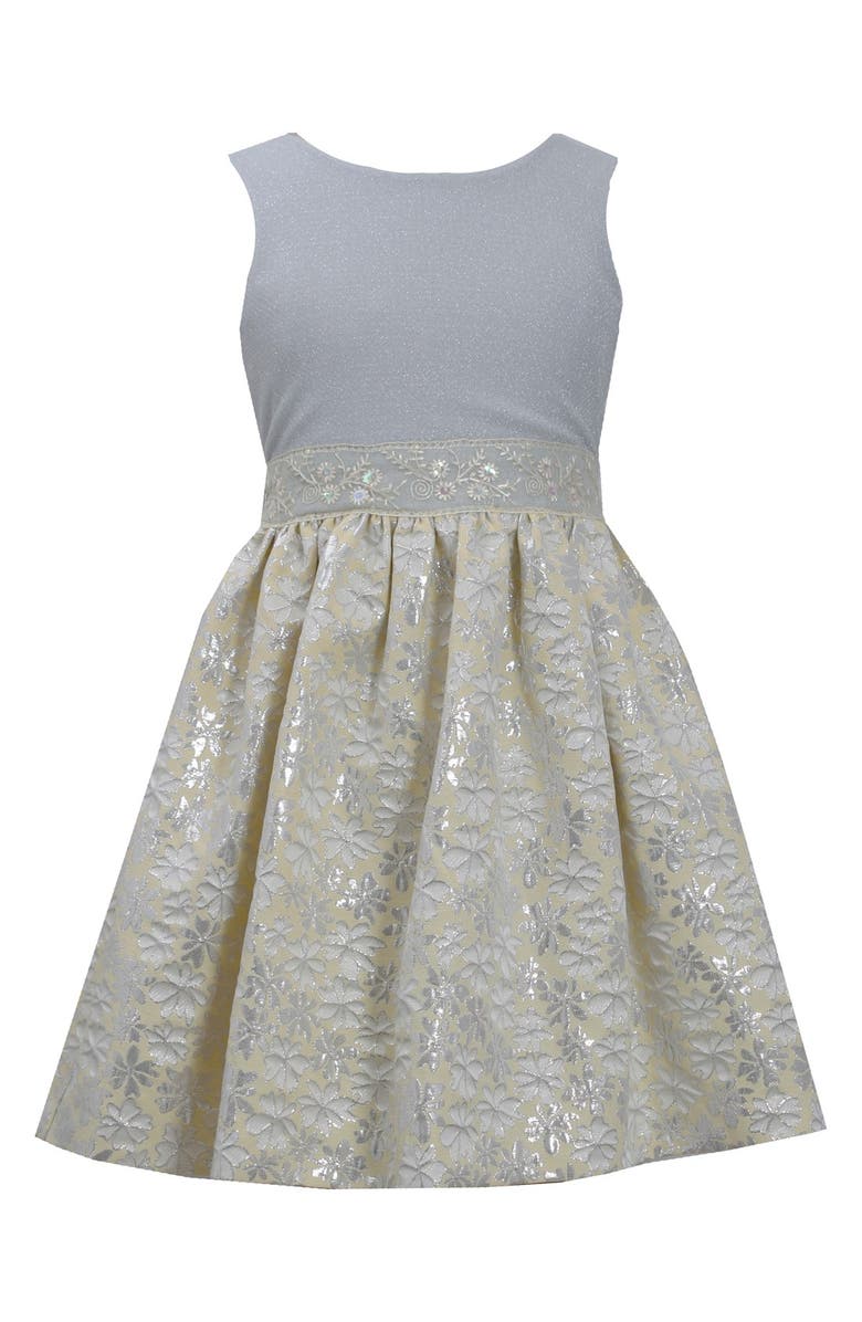 Iris & Ivy Metallic Floral Sleeveless Dress (Big Girls