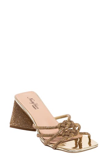 Ninety Union Chic Square Toe Sandal In Gold