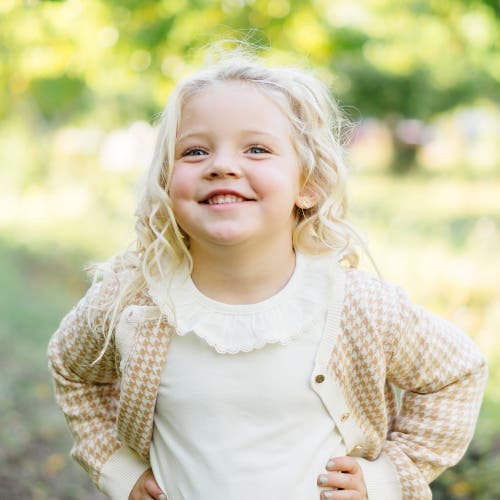 Hope & Henry Baby Girls' Ruffle Neck Knit Top, Infant In Soft White