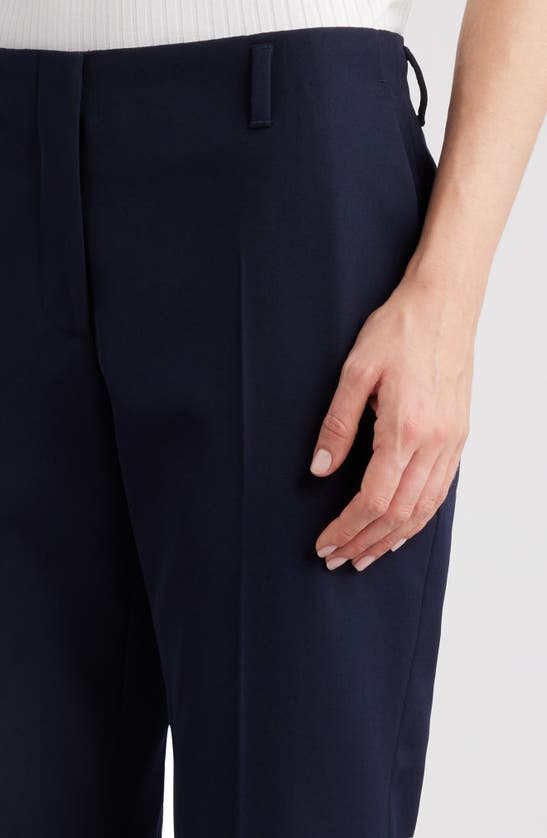 Shop Dries Van Noten Fitted Twill Ankle Pants In Navy 509