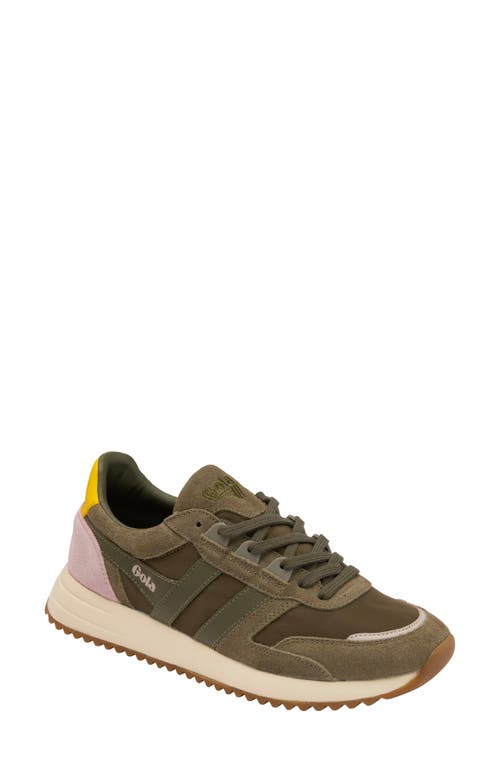 Shop Gola Chicago Sneaker In Khaki/khaki/sun