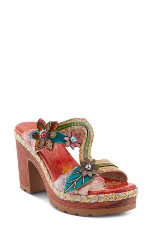 Shop L'artiste By Spring Step Dreamt Slide Sandal In Red Multi