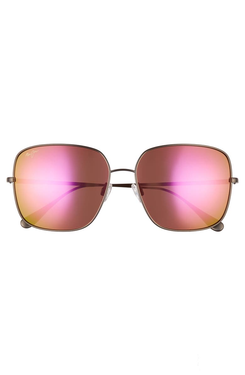 Maui Jim Triton 61mm PolarizedPlus2<sup>®</sup> Mirrored Square Sunglasses, Alternate, color, 