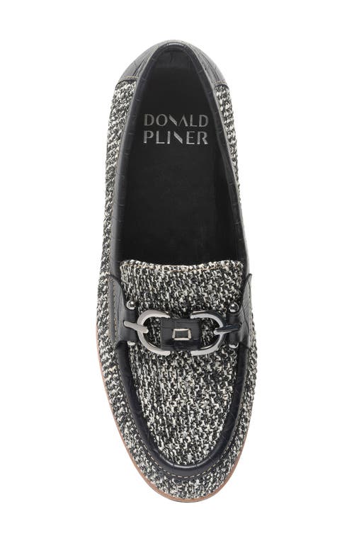 Shop Donald Pliner Clior Bit Loafer In Black/white-bkwh