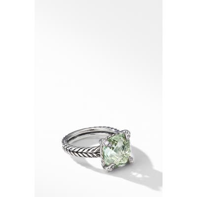 David Yurman Chatelaine Prasiolite Ring With Diamonds