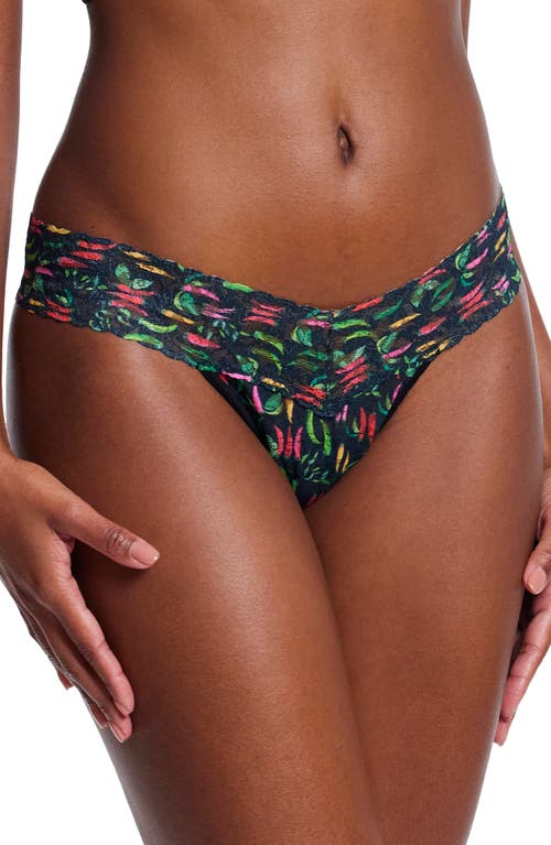 Hanky Panky Printed Signature Lace Low Rise Thong In Extra Spice