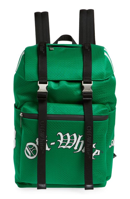 Off-White Outdoor Hike Baseball Logo Mesh Backpack in Green White at Nordstrom