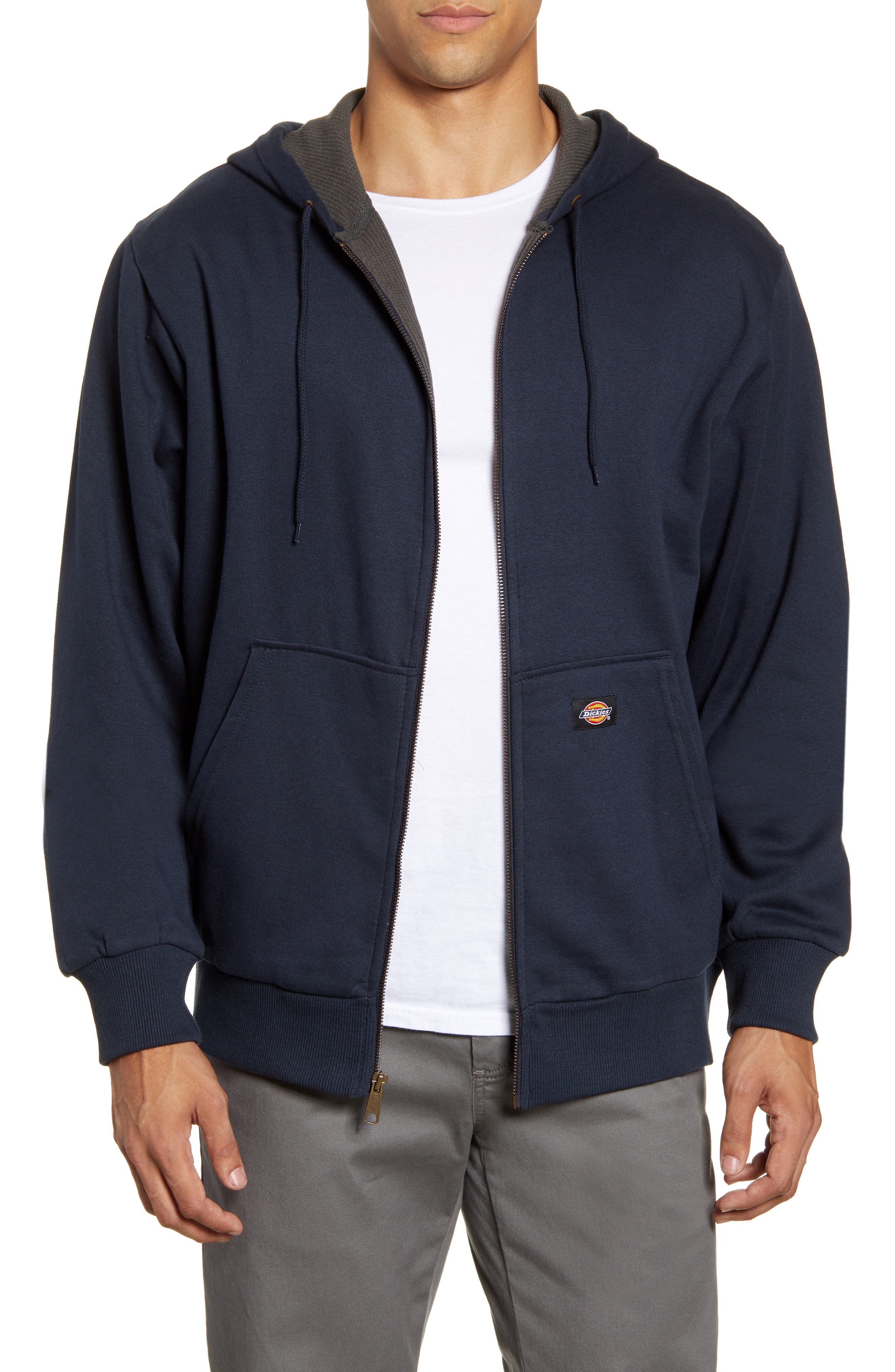 dickies thermal zip up hoodie