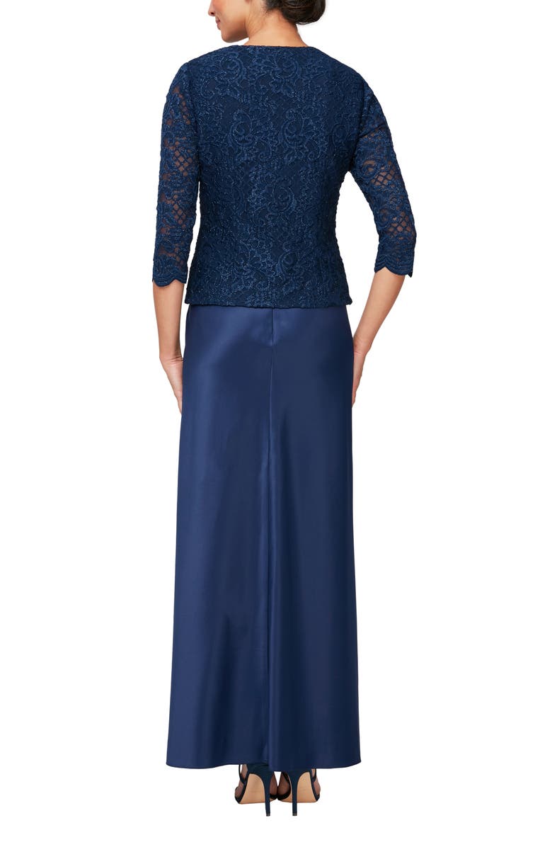 Alex Evenings Embroidered Lace Mock Two-Piece Gown with Jacket | Nordstrom