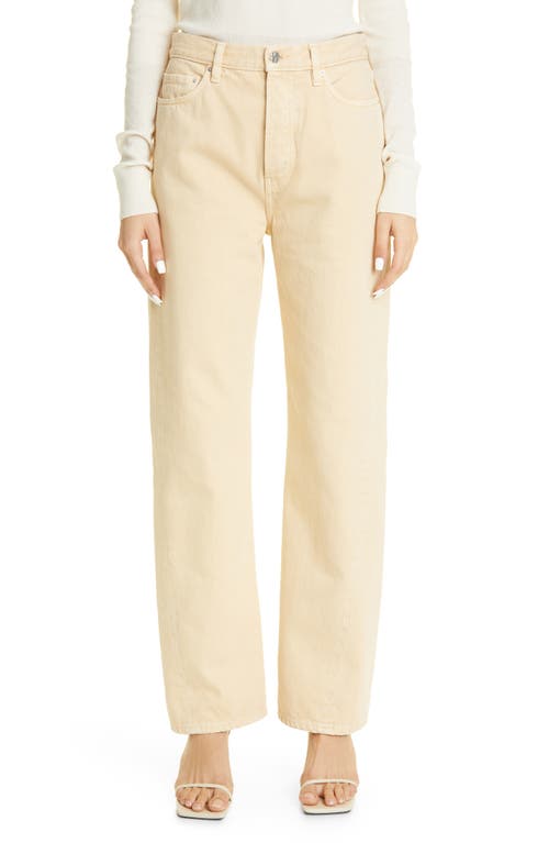TOTEME Twisted Seam Straight Leg Jeans Washed Beige at Nordstrom, X 32