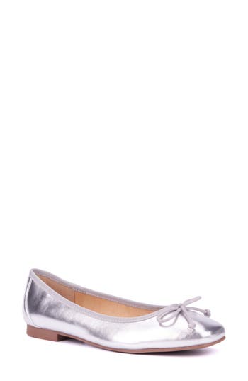 Shop New York And Company Paulina Ballet Flat In Silver