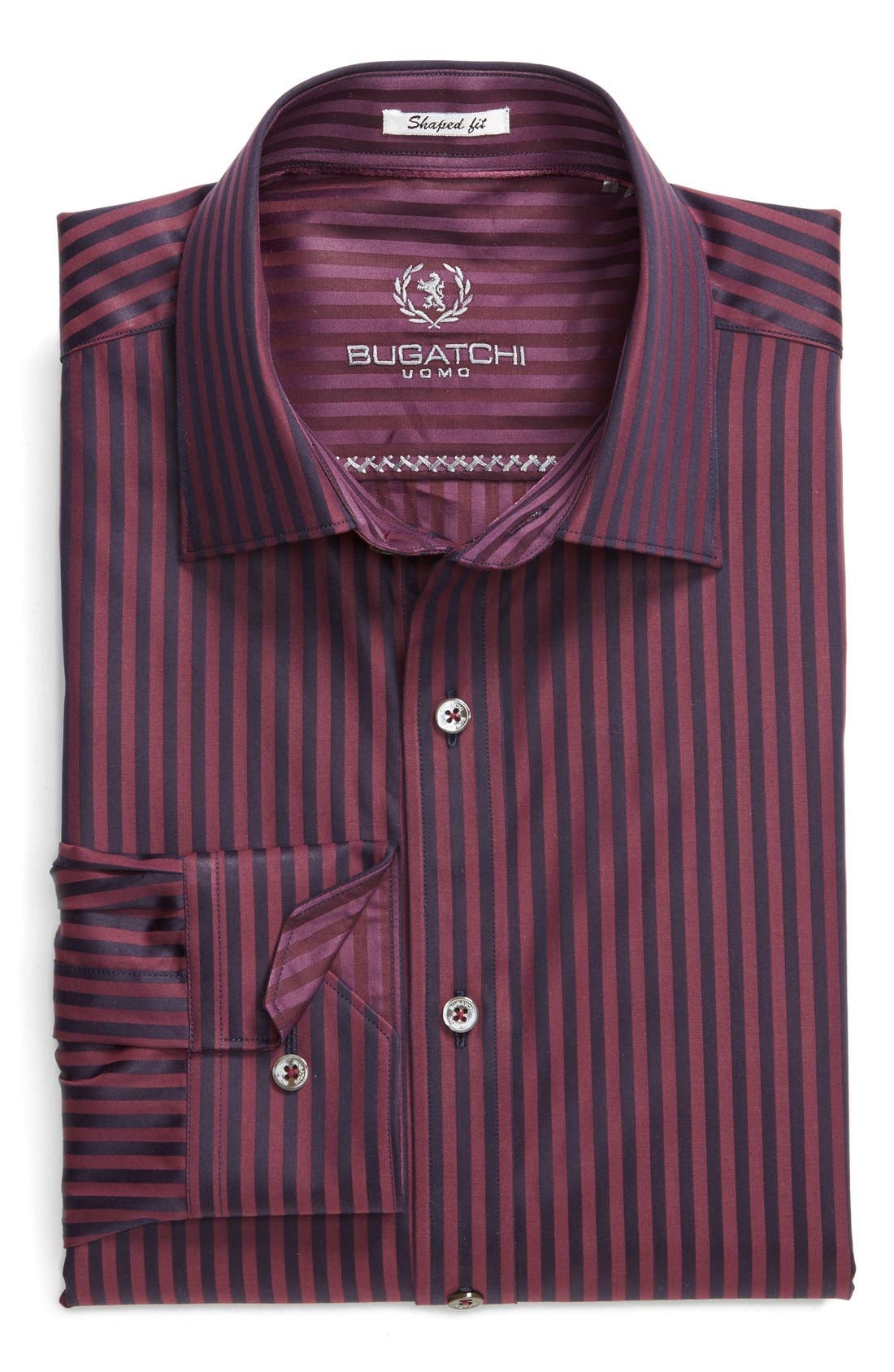 Bugatchi Shaped Fit Stripe Sport Shirt | Nordstrom