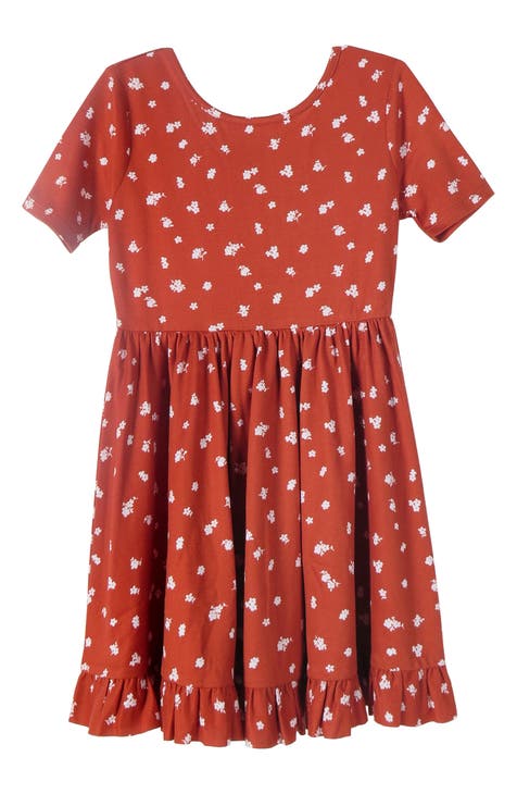 Scoop Neck Strawberry Dress (Little Girls)