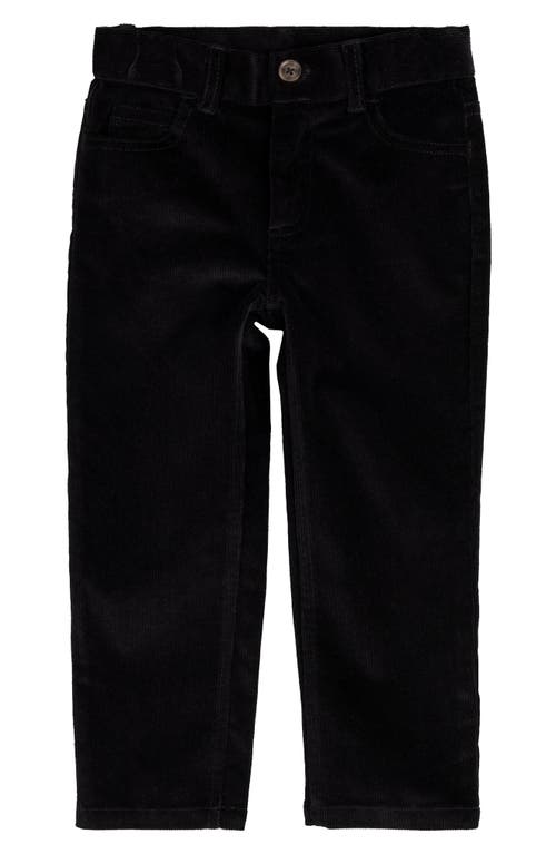 Miles Baby Kids' Stretch Organic Cotton Corduroy Pants In Black