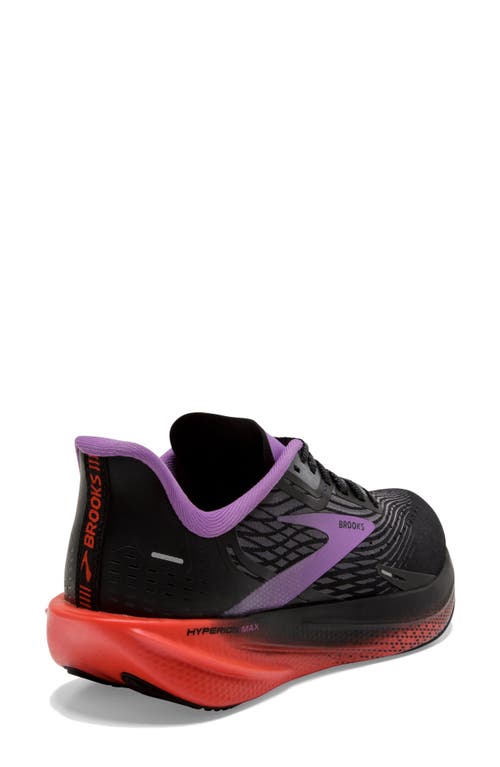 Brooks Hyperion Max Running Shoe In Black/fiesta/bellflower