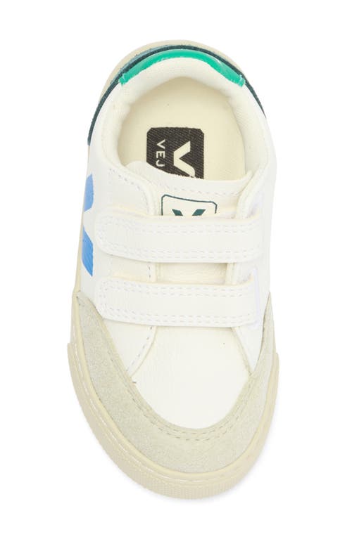 Shop Veja Kids' Small V-12 Sneaker In Extra-white/multi/brittany