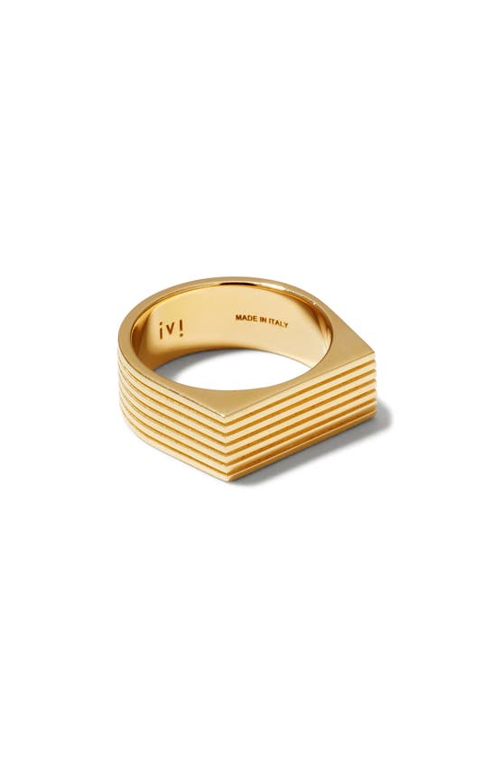 Shop Ivi Los Angeles Aurelia Signet Ring In Yellow Gold