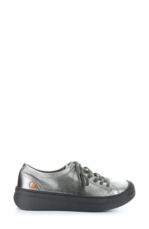 Softinos By Fly London Platform Sneaker In Graphite Laminate