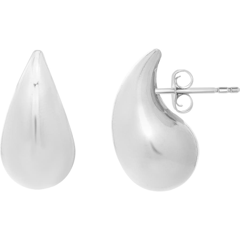 Karat Rush Raindrop Stud Earrings In Rhodium White