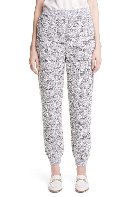 St John St. John Collection Bouclé Knit Jogger Pants In Black/ecru