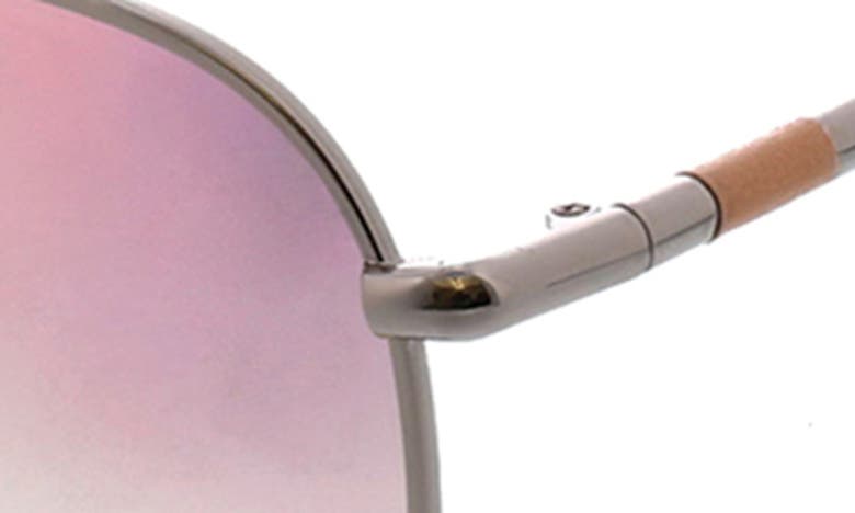 Shop Bcbg Aviator Sunglasses In Shiny Silver