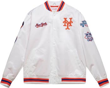 Men's New York Yankees White/Black Reversible Satin Full-Zip Jacket