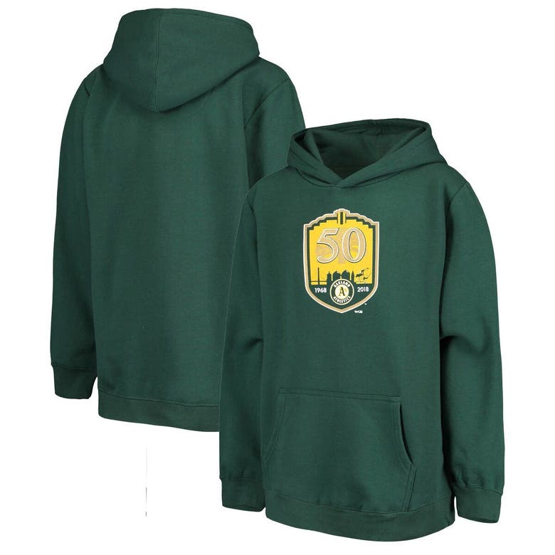 Fanatics Kids' Youth  Branded Green Oakland Athletics 50th Anniversary Pullover Hoodie
