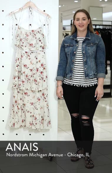 wayf imola tiered midi dress