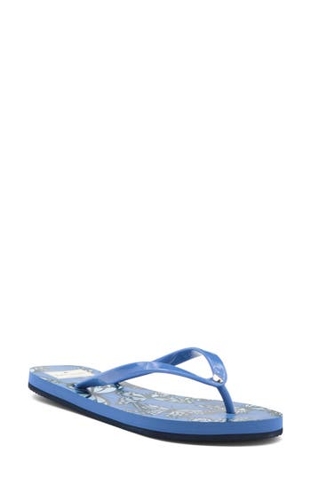 Shop Kate Spade New York Feldon Flip Flop Sandal In Butterfly Toss/dep Crnflwr