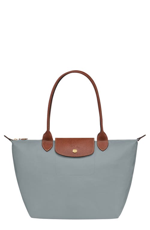 Longchamp Medium Le Pliage Nylon Shoulder Tote in Steel at Nordstrom