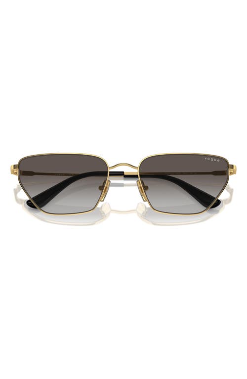 Vogue 56mm Gradient Irregular Sunglasses In Gold