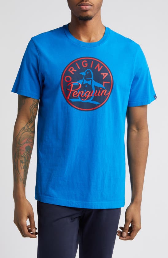 Shop Original Penguin Pete Graphic T-shirt In Skydiver