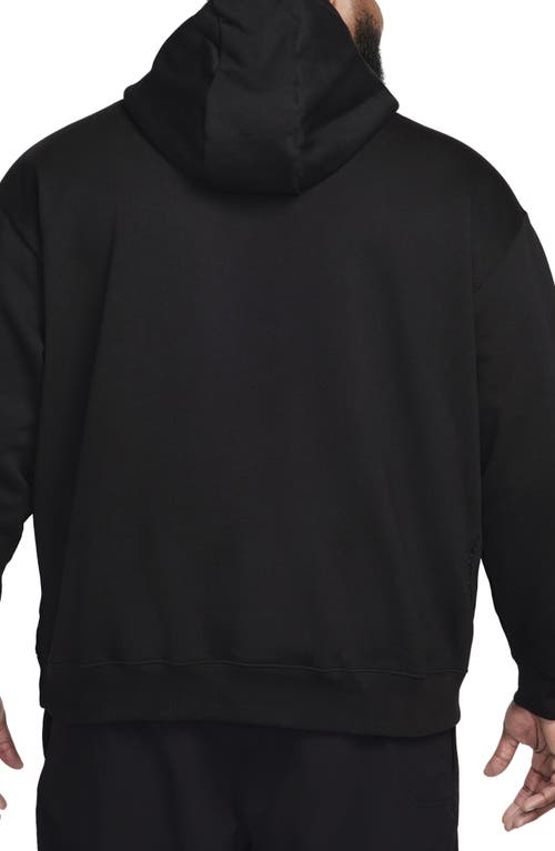 Shop Nike Acg Oversize Water Repellent Therma-fit Fleece Hoodie In Black/anthracite/white