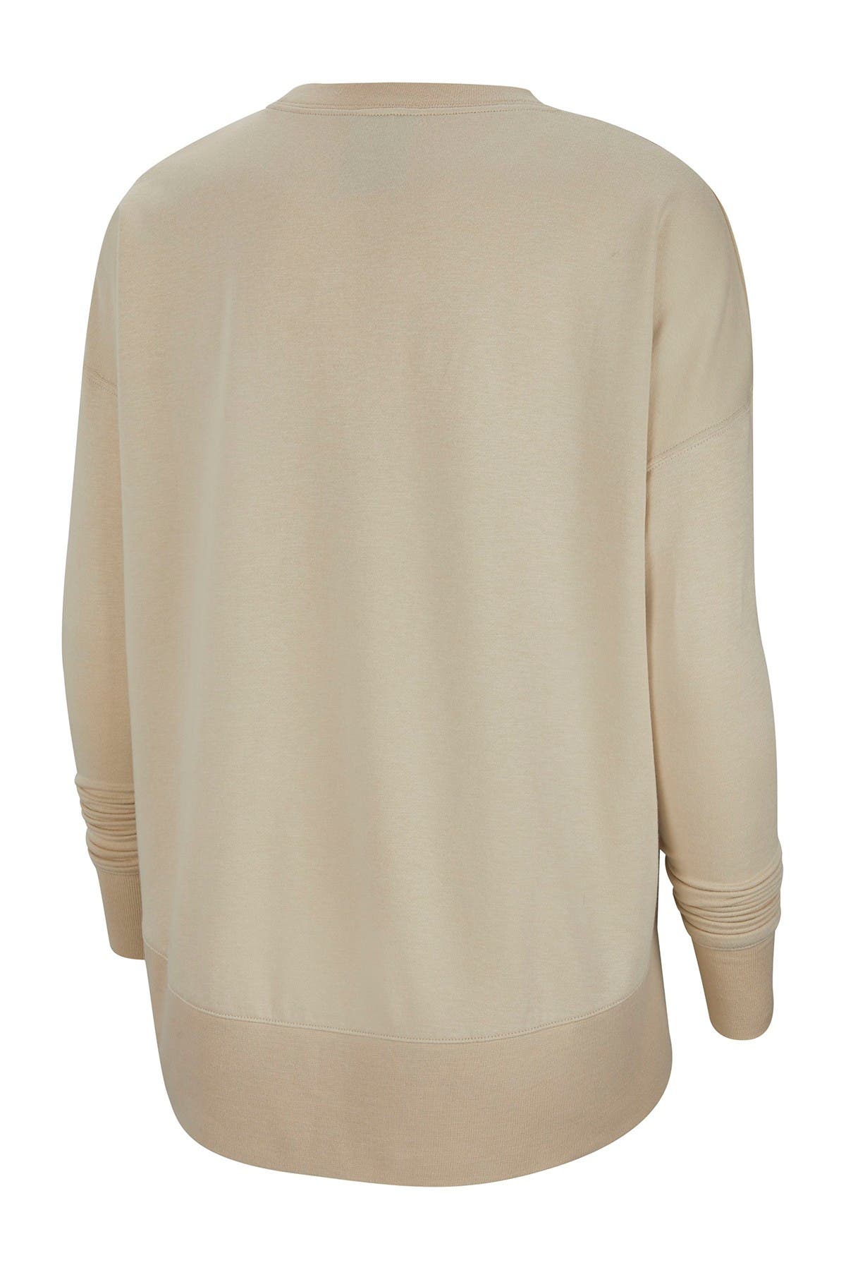 nike trend fleece oversized crew sweatshirt oatmeal