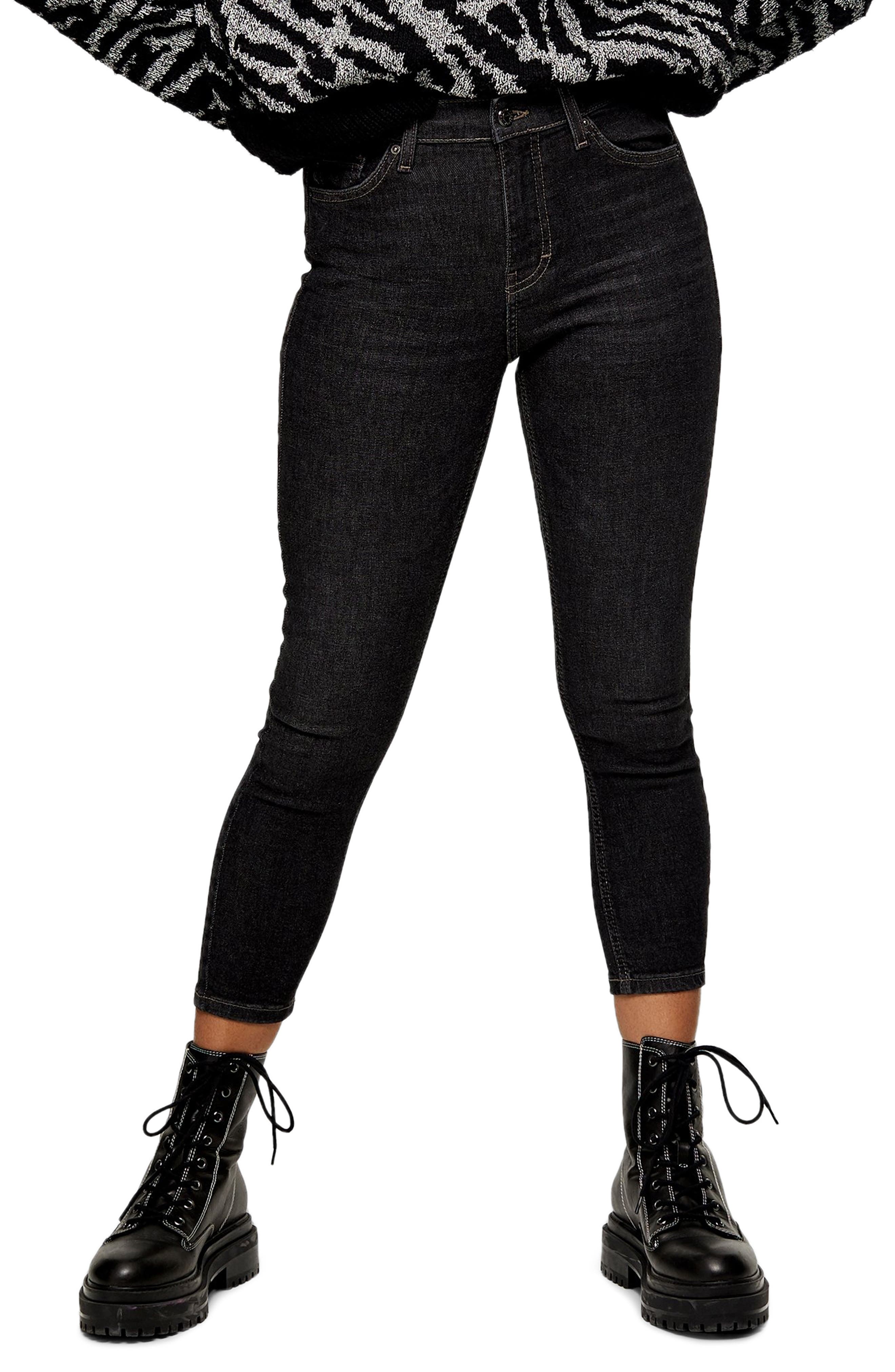 petite black cropped jeans