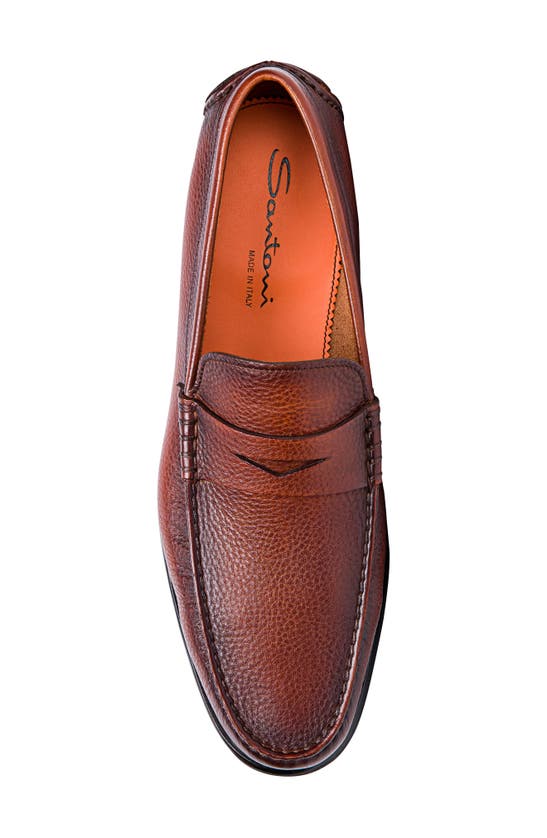 Shop Santoni Ikangia Penny Loafer In Brown