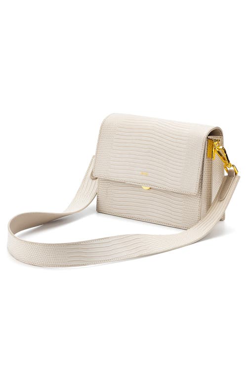 Jw Pei Joy Metallic Faux Leather Shoulder Bag In Ivory Lizard